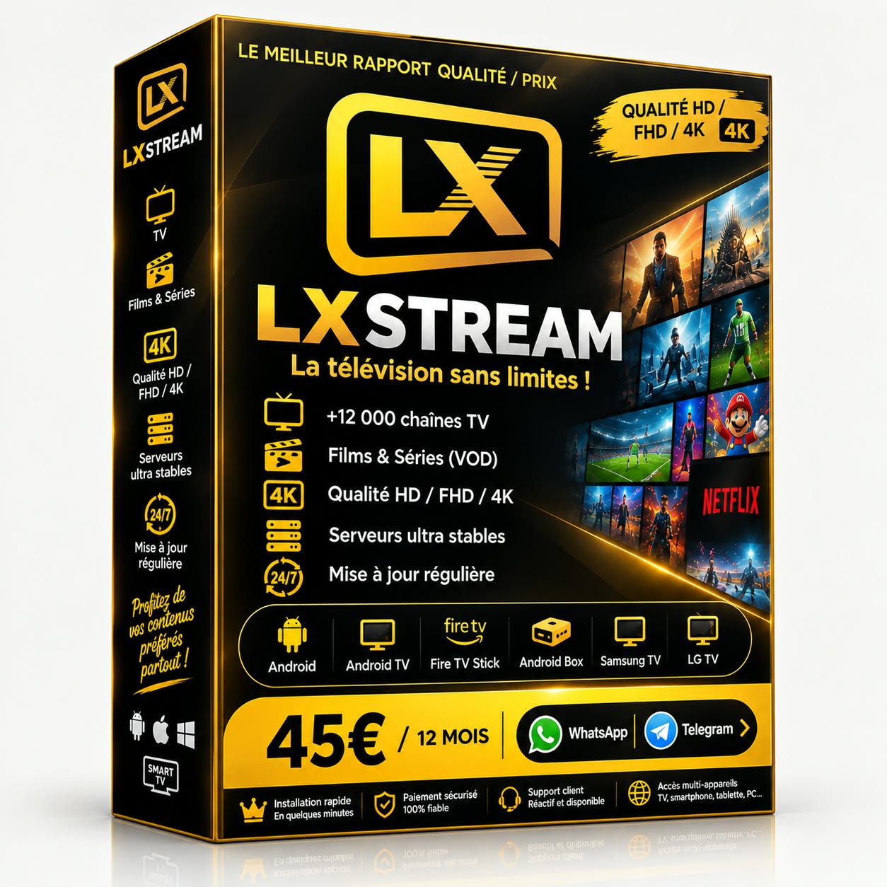 LXStream – Abonnement 12 mois – ShowIPTV4K